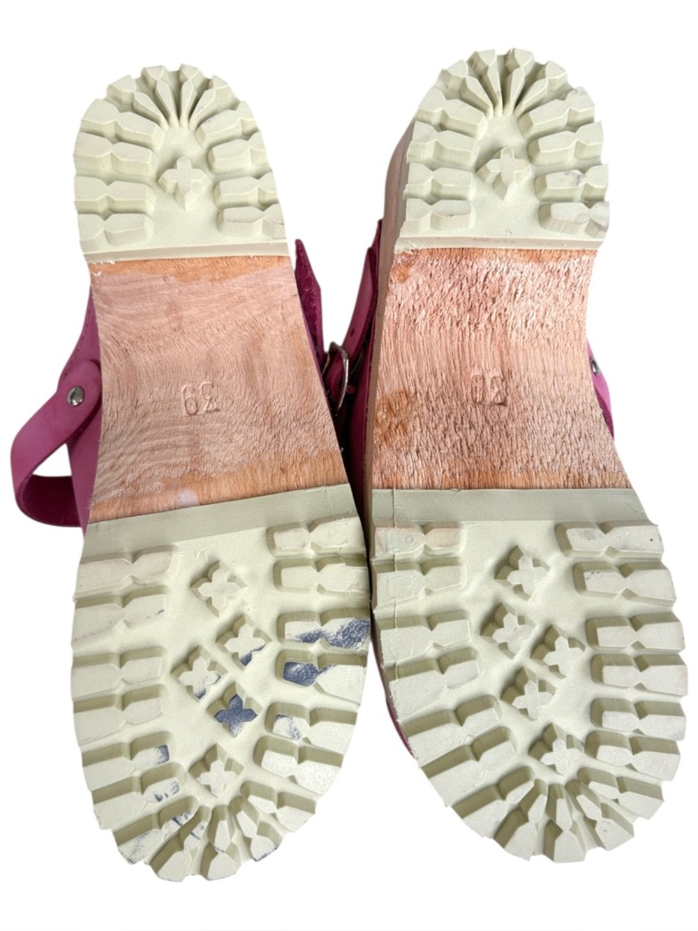 EUC Lotta’s Stockholm Leather Clogs Pink Size 8.5 - Picture 7 of 8